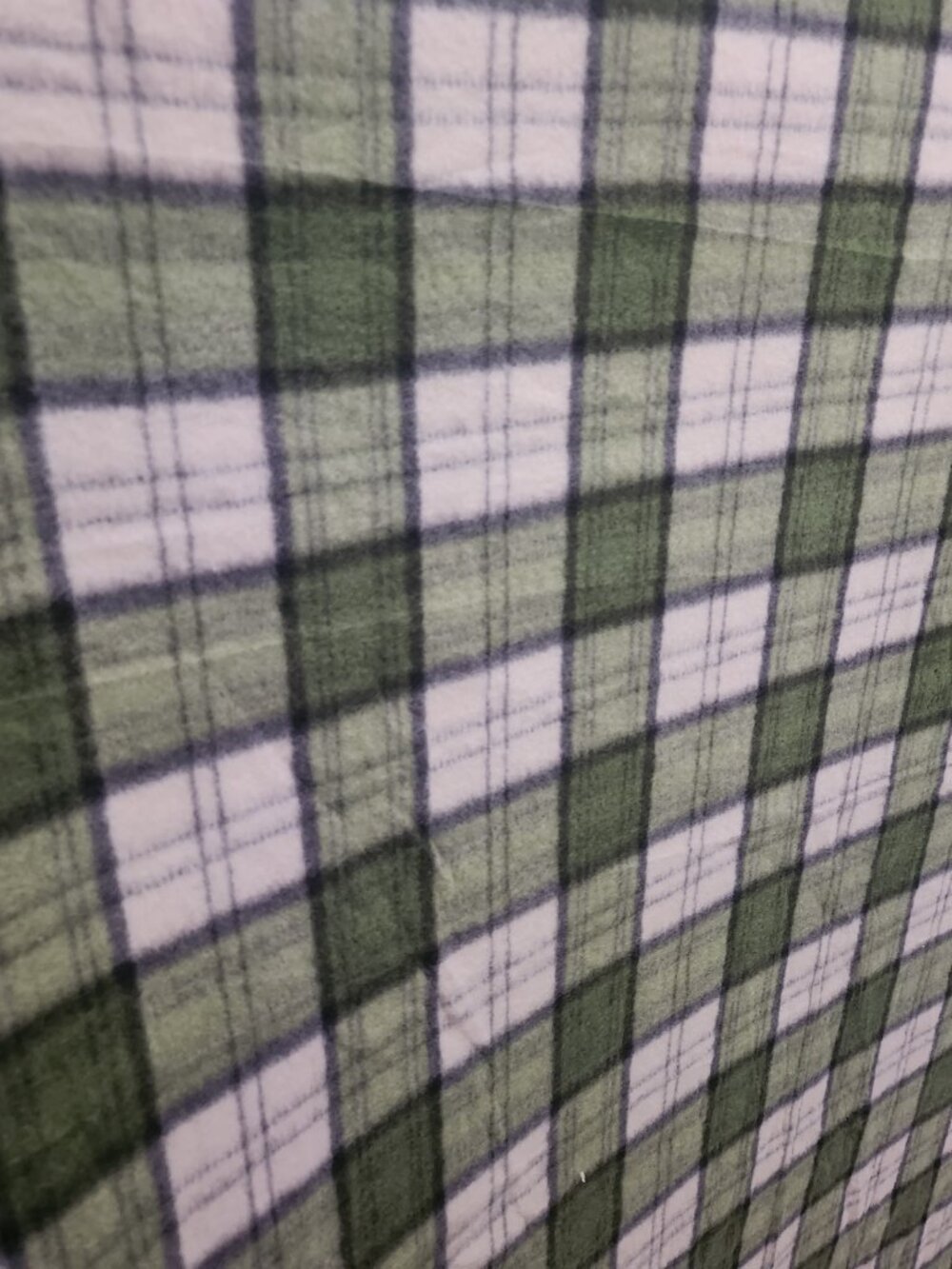 ❤️BUNDLE DEAL⬇️ 2.27 Yards – $10/Yard ($23Total) – Green Plaid Fuzzy Fleece